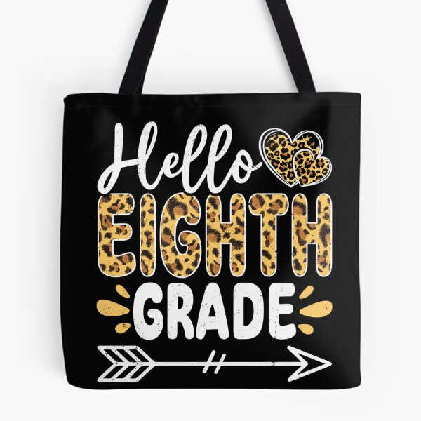 Item preview, Funny Hello Eighth Grade Leopard Back To School First Day Long Sleeve T-Shirt designed and sold by BahrkeQuartz.