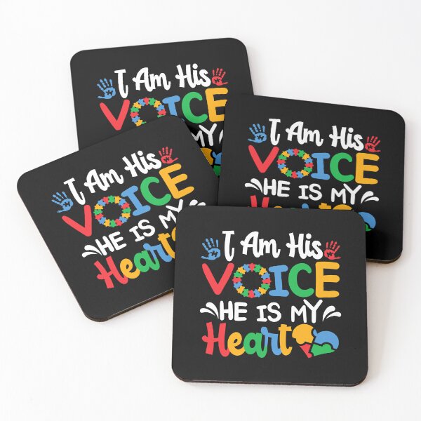 Item preview, I Am His Voice He Is My Heart Autism Mom Mama Autistic Autism Awareness Month designed and sold by HaaChris-Artis.