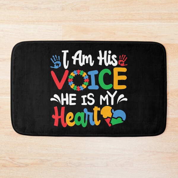 Item preview, I Am His Voice He Is My Heart Autism Mom Mama Autistic Autism Awareness Month designed and sold by HaaChris-Artis.