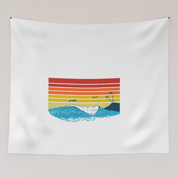 Item preview, The Waves Are Calling And I Must Go, Retro Sunset Waves, Surfer Shirt, Surfboarding Shirt, Surfer Gift, Beach Shirt, Beach Lover designed and sold by CatchUriDesigns.