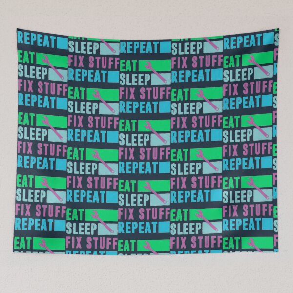 Item preview, Eat Sleep Fix Stuff Repeat Engineer  Funny  designed and sold by THEJOHNJADS.