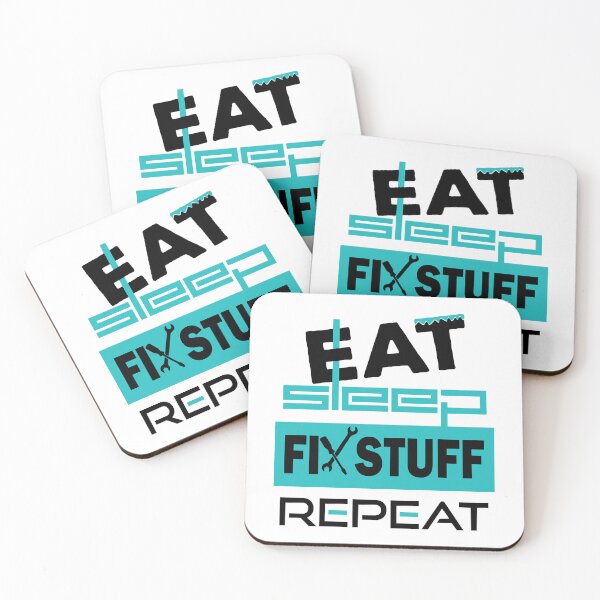 Item preview, Eat Sleep Fix Stuff Repeat -Funny Employee Tshirt  designed and sold by THEJOHNJADS.