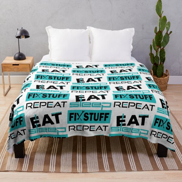Item preview, Eat Sleep Fix Stuff Repeat -Funny Employee Tshirt designed and sold by THEJOHNJADS.