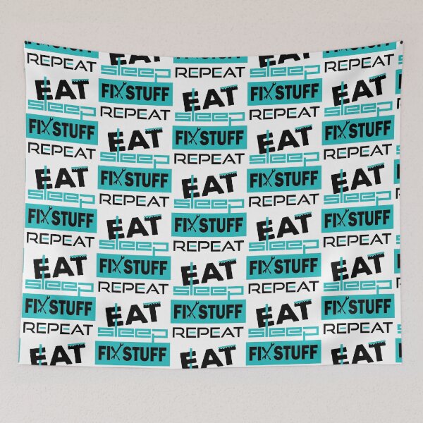 Item preview, Eat Sleep Fix Stuff Repeat -Funny Employee Tshirt  designed and sold by THEJOHNJADS.