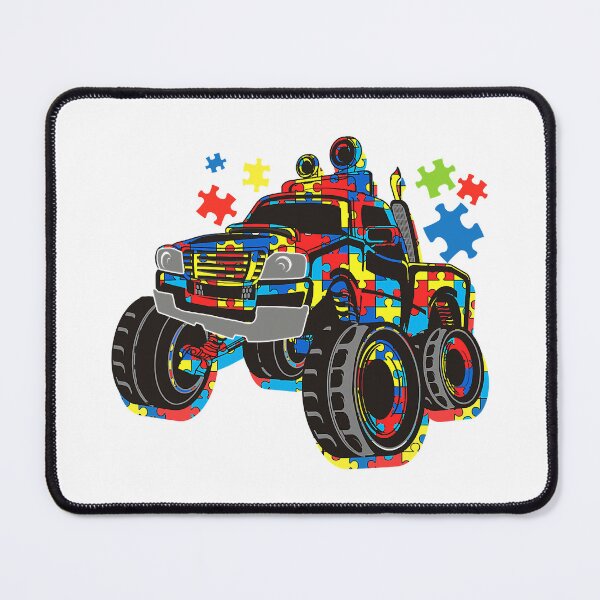 Item preview, Monster Truck With Autism Puzzle Background Love Acceptance designed and sold by HaaChris-Artis.