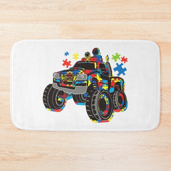 Item preview, Monster Truck With Autism Puzzle Background Love Acceptance designed and sold by HaaChris-Artis.