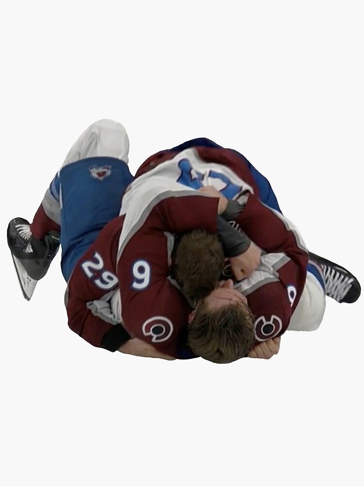 "Nathan Mackinnon and Erik Johnson" Sticker for Sale by meganhulser