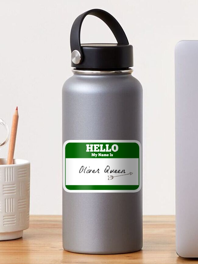 Origin Of The Enmity Hello My Name Is Oliver Queen Sticker Green Arrow Funny Graphic Gifts Origin Of The Enmity Hello My Name Is Oliver Queen Sticker Green Arrow Funny Graphic Gifts