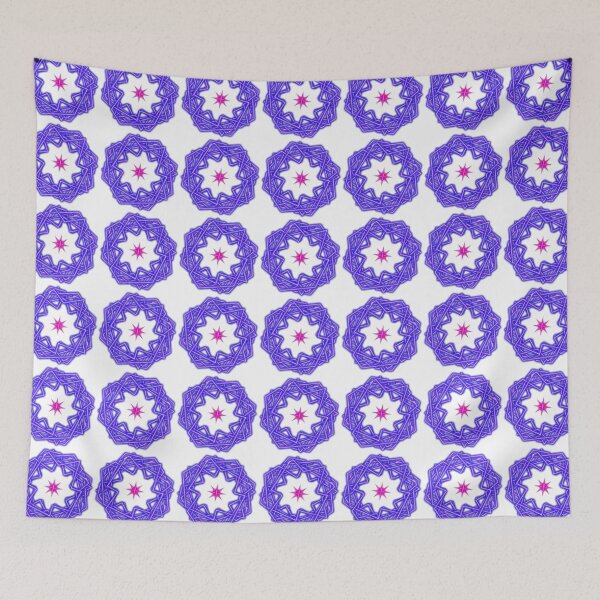 Item preview, Violet and red mandala, abstract art designed and sold by Meo Design.