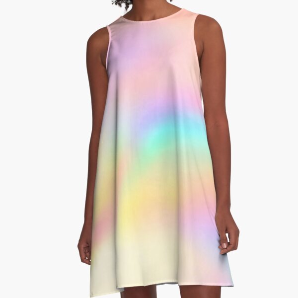 Iridescent Aesthetic Color A-Line Dress