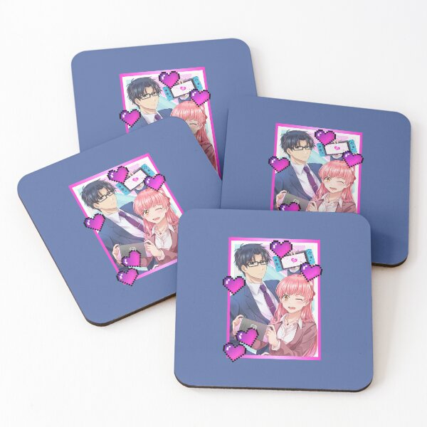 Item preview, Simple Hot Pink Wotakoi Love (on Blue/Grey) designed and sold by epinkb.