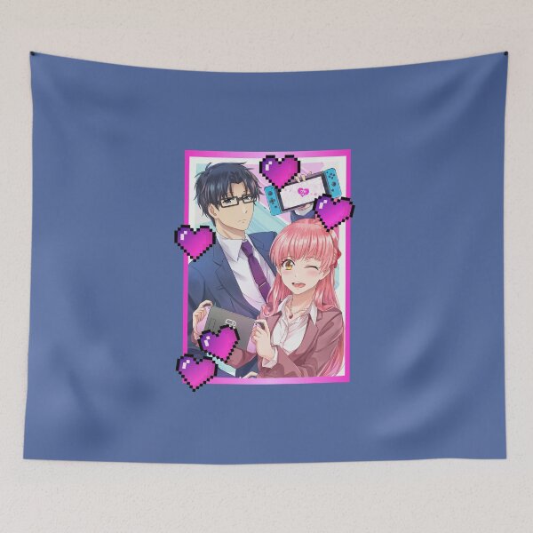 Item preview, Simple Hot Pink Wotakoi Love (on Blue/Grey) designed and sold by epinkb.