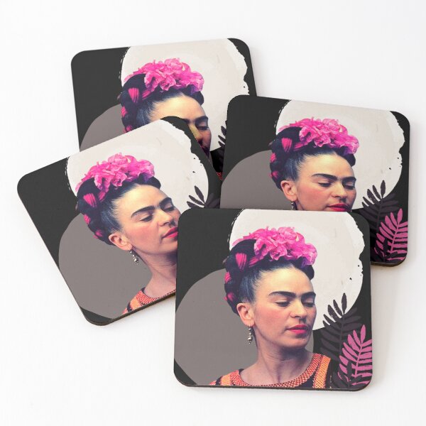Item preview, Frida Kahlo, flowers and watercolor  designed and sold by lyttlecoyazoa.