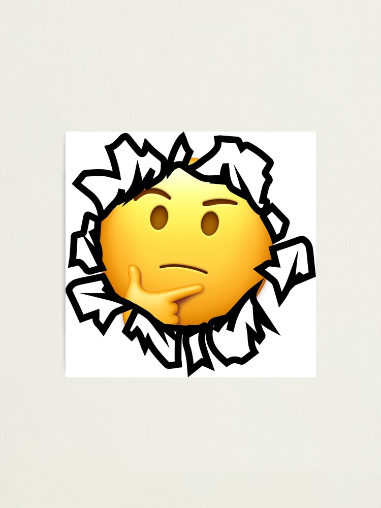 Emoji Thinking Face Emoji Funny Emoji Cute Emoji Photographic Print For Sale By Quick Hub