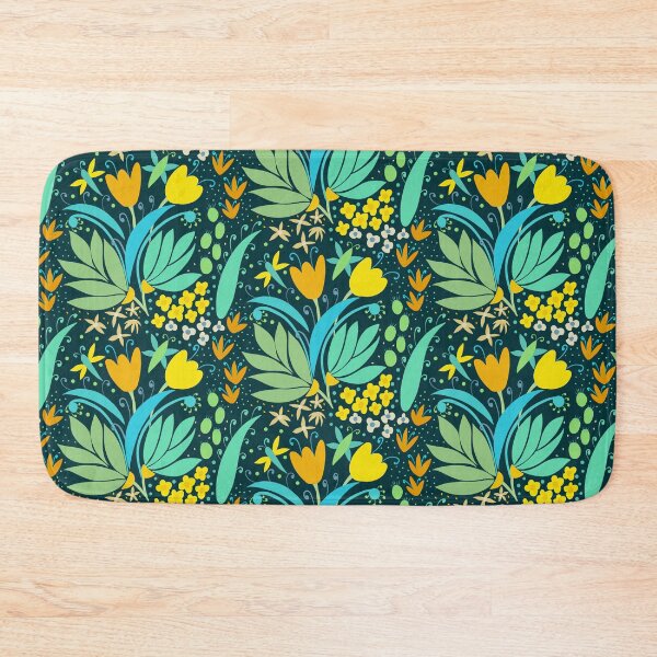 Item preview, Happy Summer Flowers - Turquoise designed and sold by MojDesign.