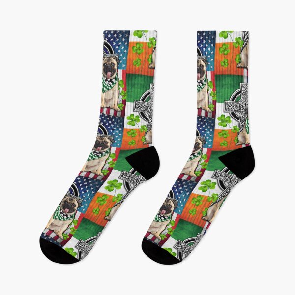 Item preview, Pug Irish Cross Flag USA & Ireland  designed and sold by JakeGoodwin.