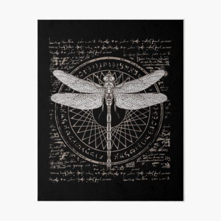 Steampunk Dragonfly Vintage Gears Goth Art Board Print