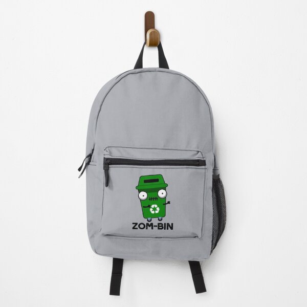 Item preview, Zom-bin Halloween Funny Zombie Trash Bin Puns designed and sold by punnybone.