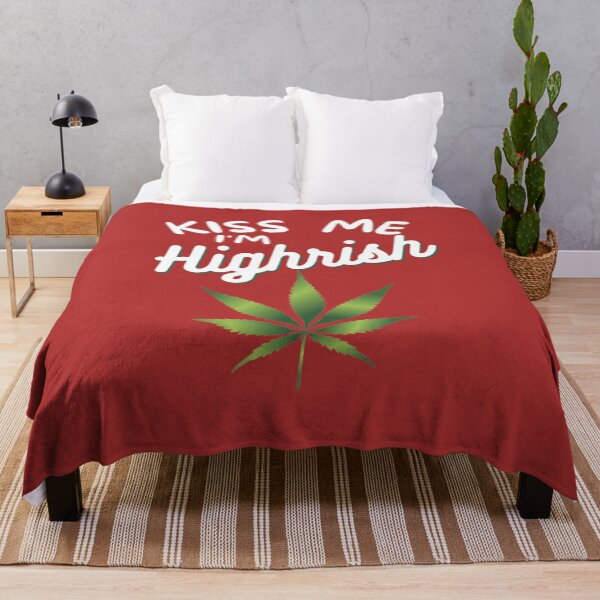 Item preview, Kiss Me Im Highrish Weed Stoner Kiss Me Funny designed and sold by BestDesignbySof.