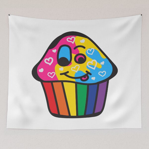 Item preview, Panromantic Pride Rainbow Cupcake designed and sold by BiOurPride.