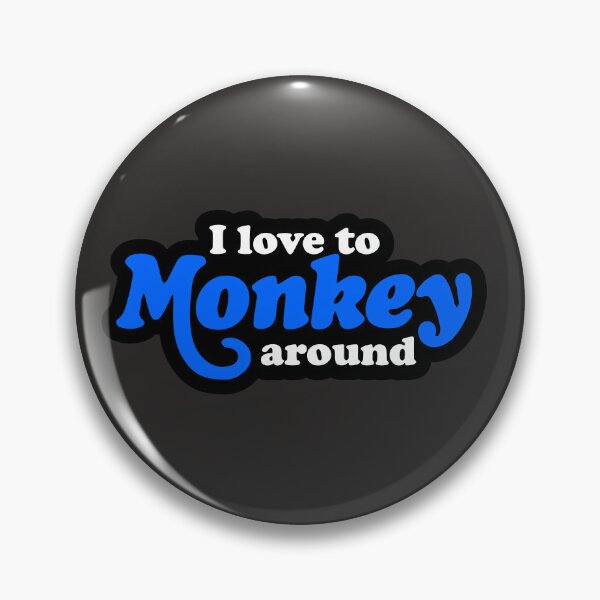 Item preview, I love to monkey around blue designed and sold by Skintfish.