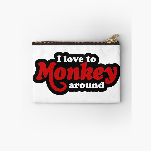 Item preview, I love to monkey around red designed and sold by Skintfish.