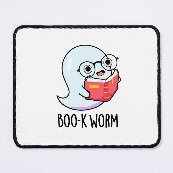Item preview, Boo-k Worm Halloween Funny Bookworm Ghost Puns  designed and sold by punnybone.