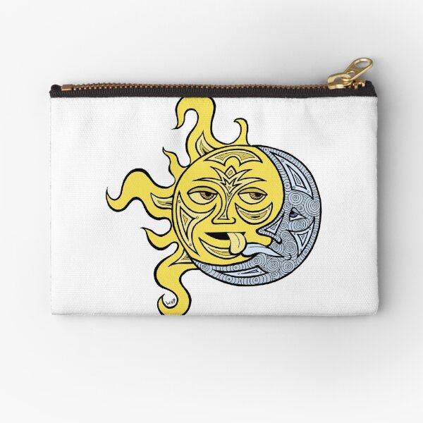 Kissing Sun and Moon Zipper Pouch