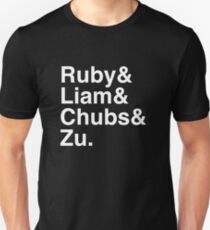 Ruby & Liam & Chubs & Zu. (inverse) Unisex T-Shirt