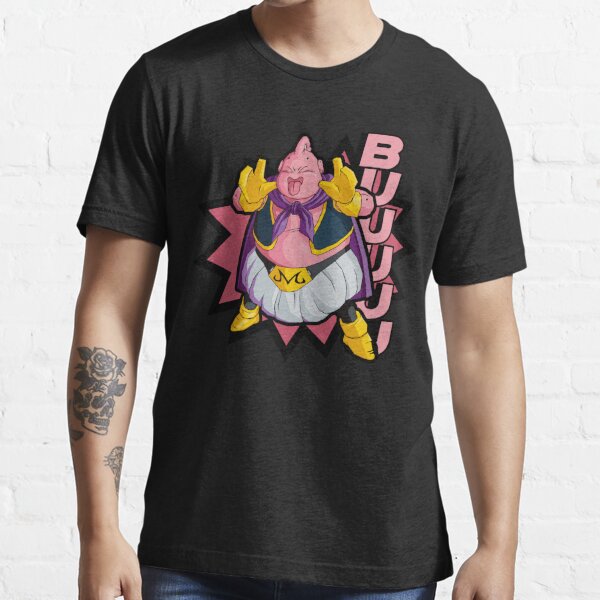 Camiseta T-Shirt Dragon Ball Majin Boo Versão Magro Algodão - Preto