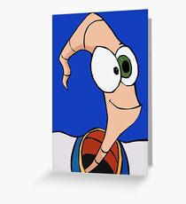 Earthworm Jim Greeting Card