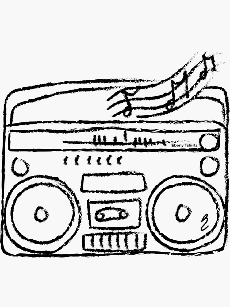 "Boom Box TShirtBoom Box" Sticker for Sale by AphosoAreloa Redbubble