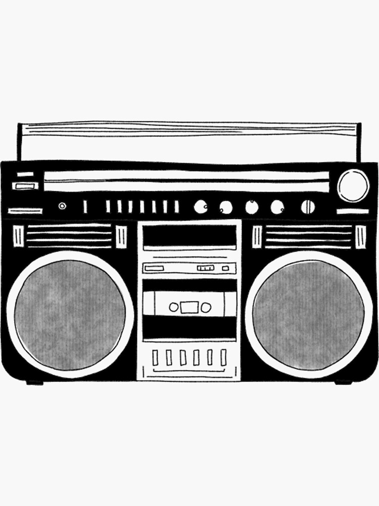 "Boom Box TShirtBoom Box" Sticker for Sale by AphosoAreloa Redbubble
