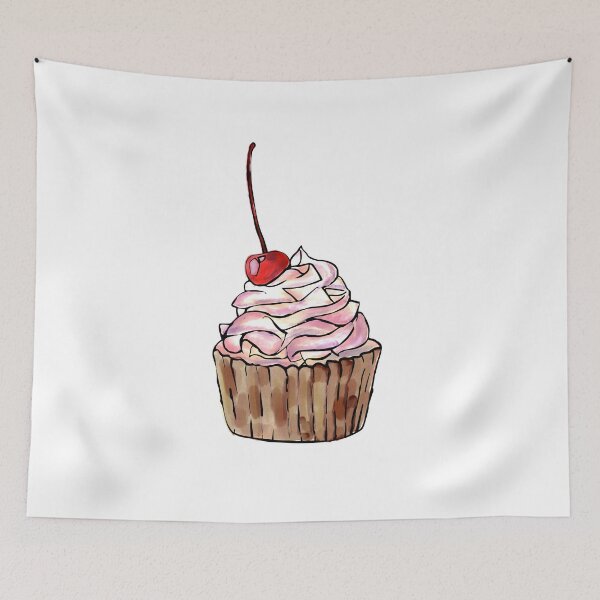 Item preview, Cherry cupcake designed and sold by VikiKL.