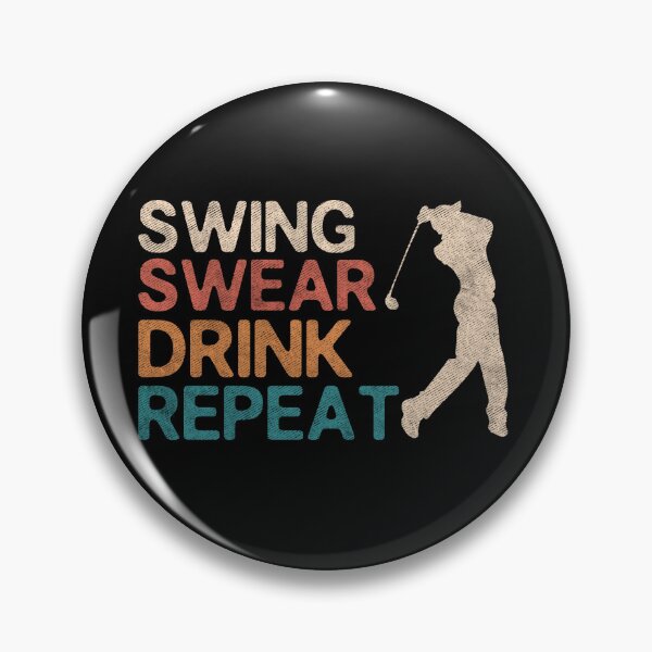 Item preview, Golf Swing Swear Drink Repeat Funny Golfing Saying Vintage Grunge Letters Gift for Golfer designed and sold by alenaz.