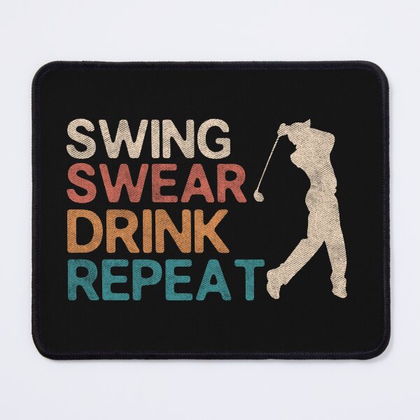 Item preview, Golf Swing Swear Drink Repeat Funny Golfing Saying Vintage Grunge Letters Gift for Golfer designed and sold by alenaz.