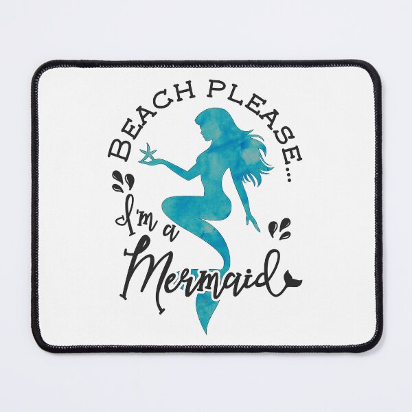 Item preview, Beach Please I'm A Mermaid Aqua Blue Watercolor designed and sold by Xtjjae.