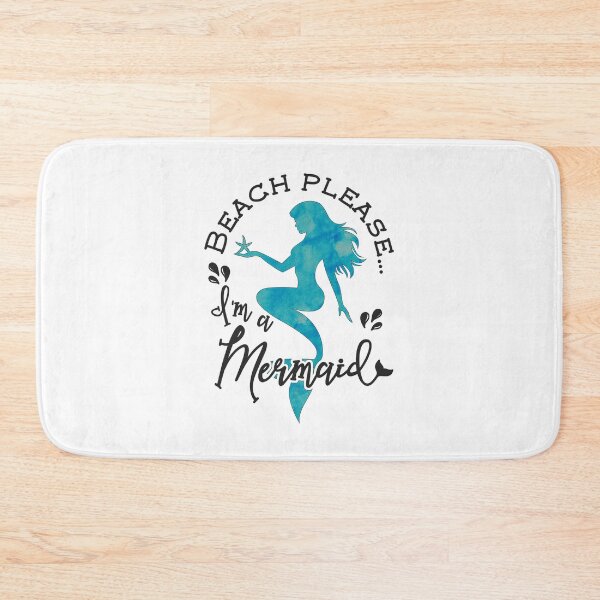 Item preview, Beach Please I'm A Mermaid Aqua Blue Watercolor designed and sold by Xtjjae.