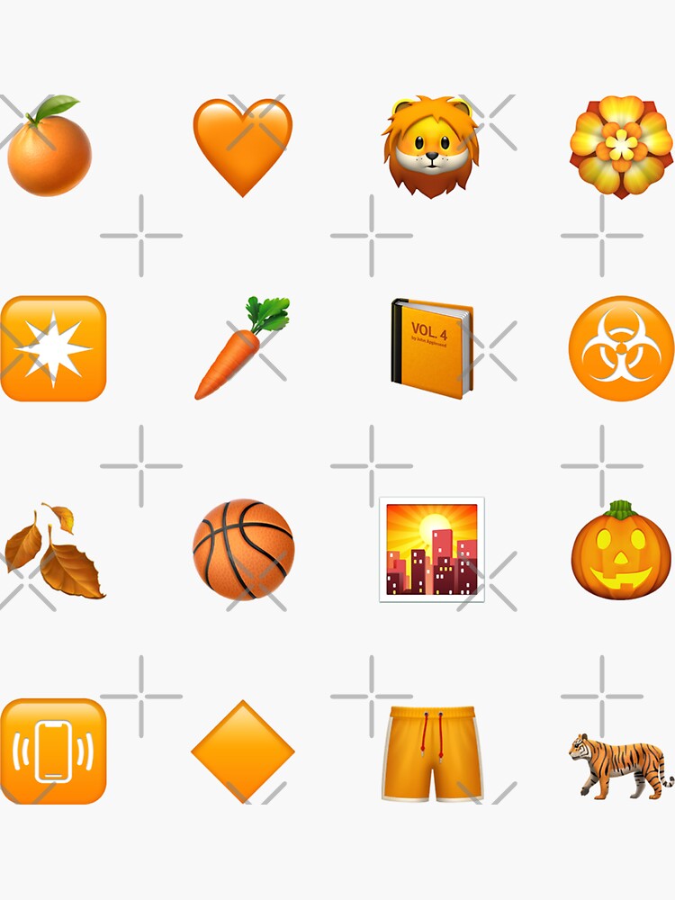 "Orange Apple Emoji Pack" Sticker for Sale by PathfinderCP Redbubble