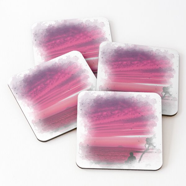 Item preview, Man by the Lake on Sunset - Watercolor Painting  designed and sold by Unaiza Khalid.