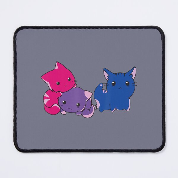 Item preview, Bisexual Pride Kawaii Kitty Cat Stack Subtle Bi Pride designed and sold by ButoKill.