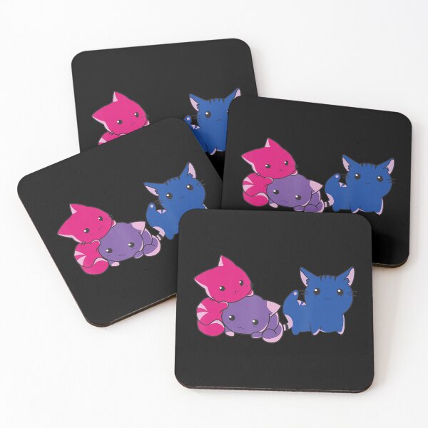 Item preview, Bisexual Pride Kawaii Kitty Cat Stack Subtle Bi Pride designed and sold by ButoKill.
