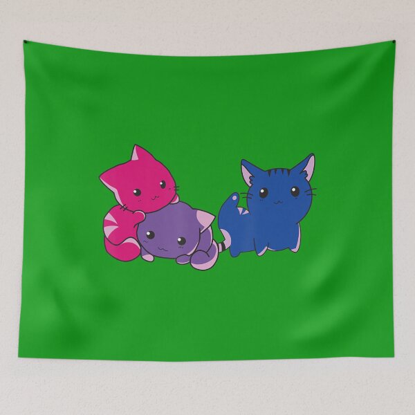 Item preview, Bisexual Pride Kawaii Kitty Cat Stack Subtle Bi Pride designed and sold by ButoKill.