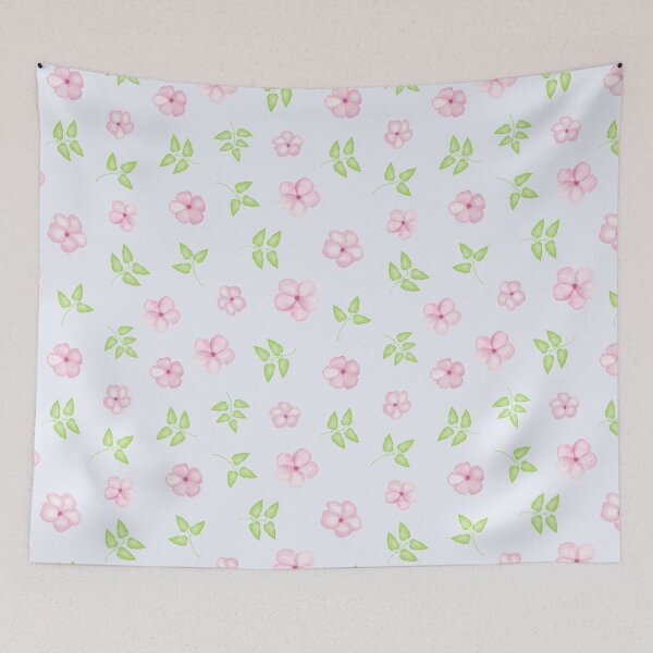 Artikelvorschau, Rosa Blüten mit Blättern Aquarell nahtlose Blumenmuster entworfen und verkauft von Uaryan.