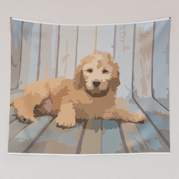 Item preview, Cute Labradoogle Digital Painting designed and sold by Positive Lad.
