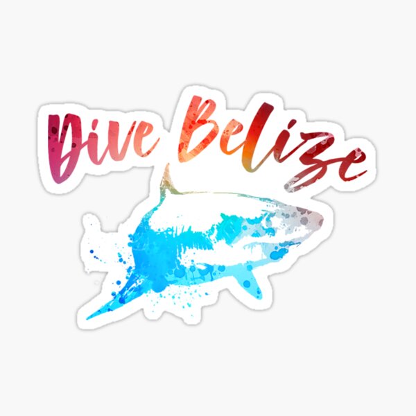 Item preview, Dive Belize Great White Shark Scuba Reef Diver Snorkeling designed and sold by Zaidan16.