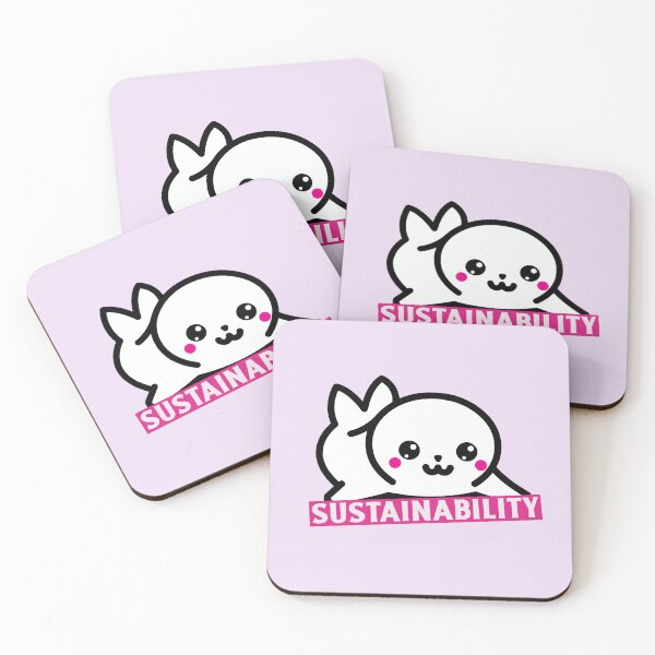 Item preview, Sostenibilidad Linda cría de foca blanca con mejillas sonrosadas sosteniendo un cartel designed and sold by pixelplaza.