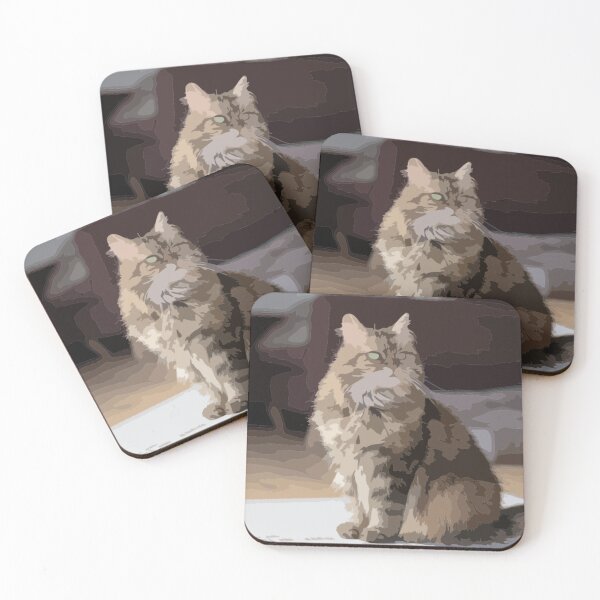 Item preview, Maine Coon Cat Digital Painting designed and sold by Positive Lad.