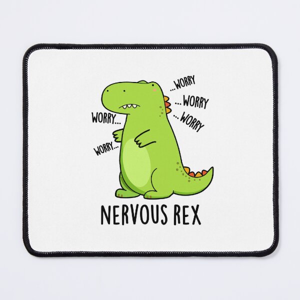 Item preview, Nervous Rex TRex Funny Dinosaur Puns  designed and sold by punnybone.