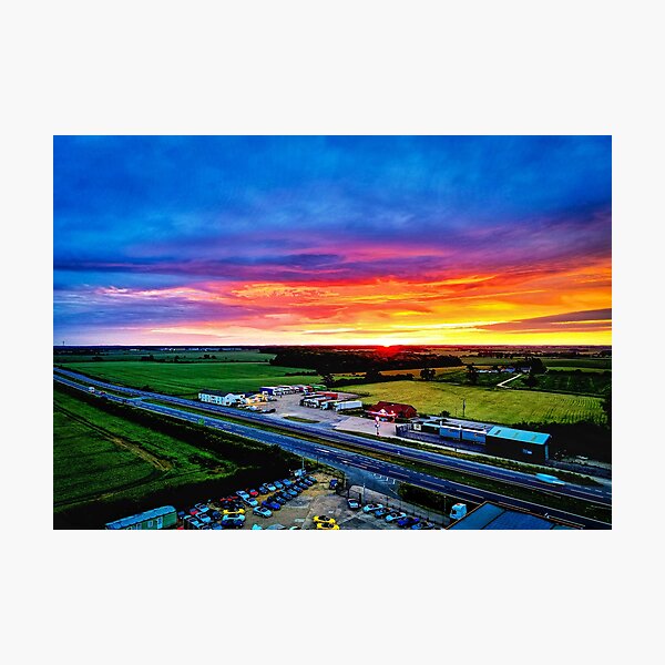OK Diner Sunrise Photographic Print